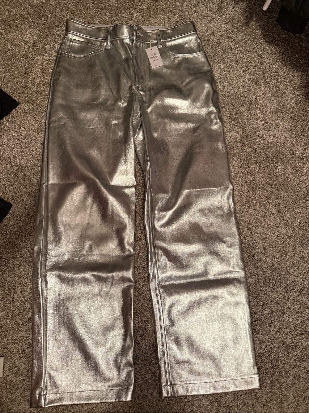 Abercrombie & Fitch Silver Straight-Leg Jeans